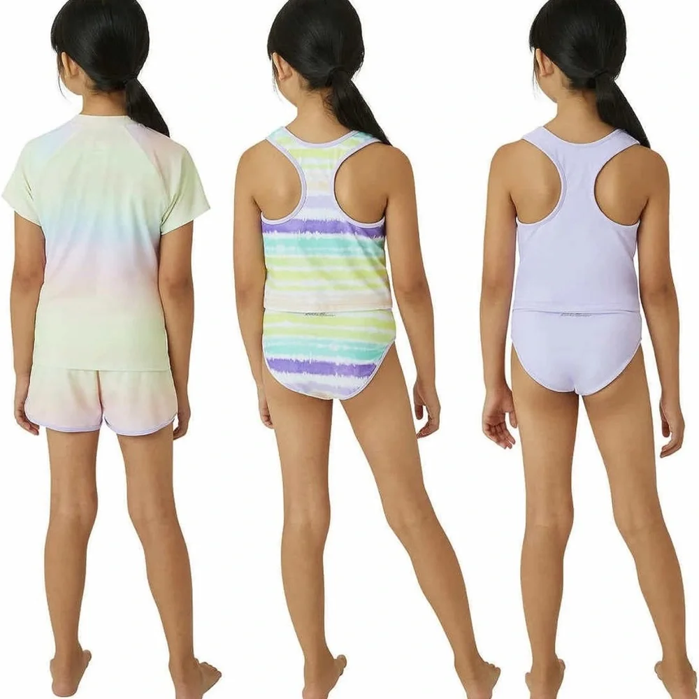Eddie Bauer kids 4 piece mix & match reversible youth swim set